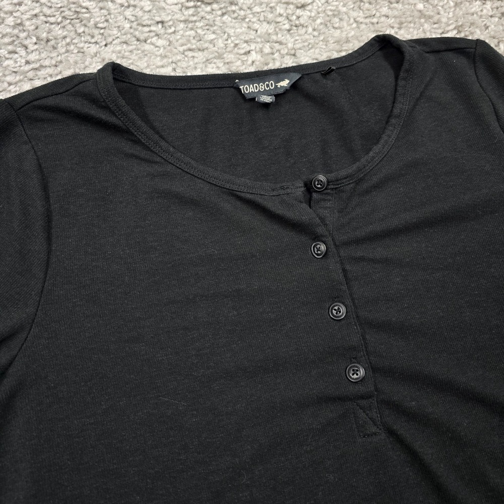 Toad & Co Womens Piru Long Sleeve Henley Top Size M‎ Minimalist Casual Layer - Picture 3 of 10